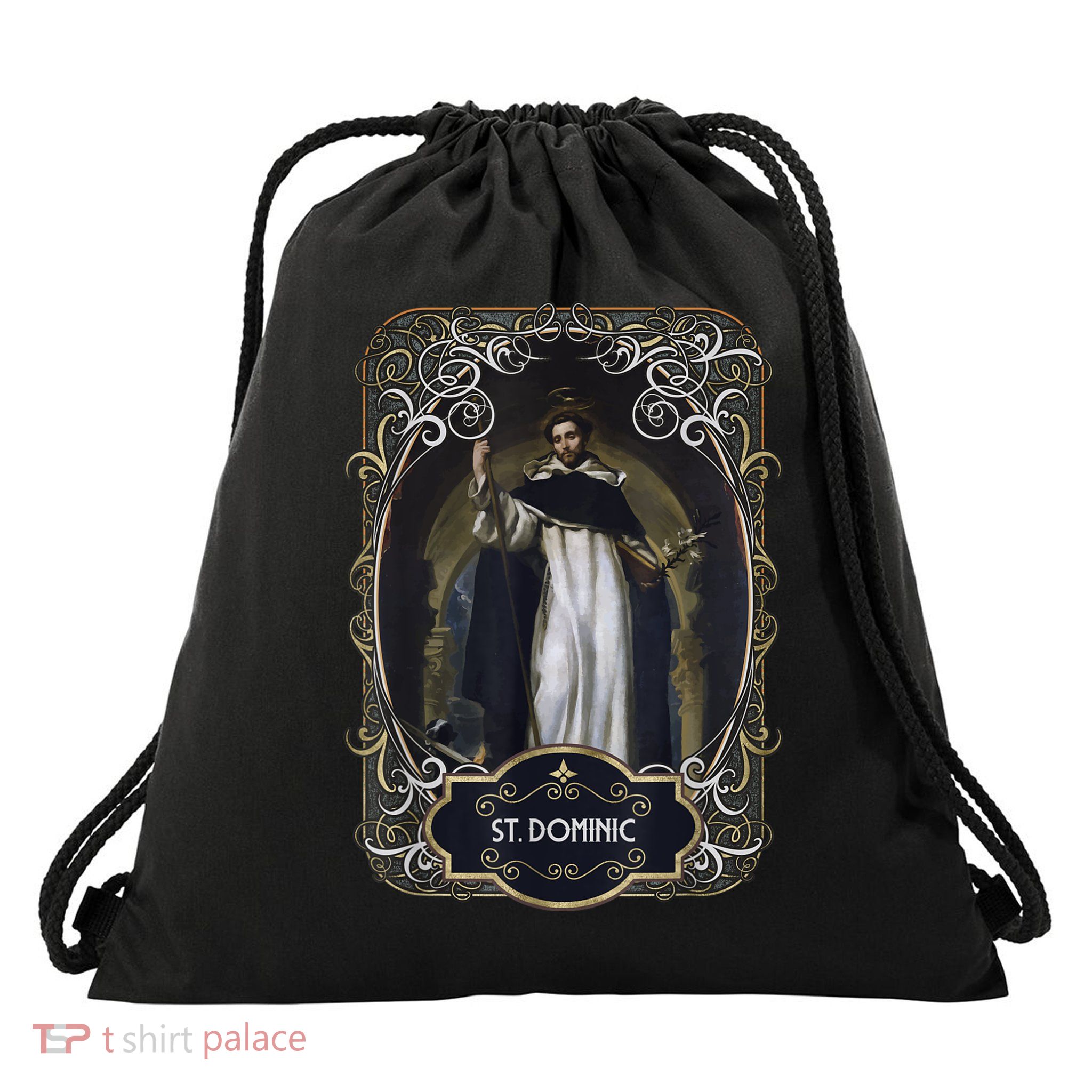 St. Dominic De Guzman Catholic Saint Drawstring Bag