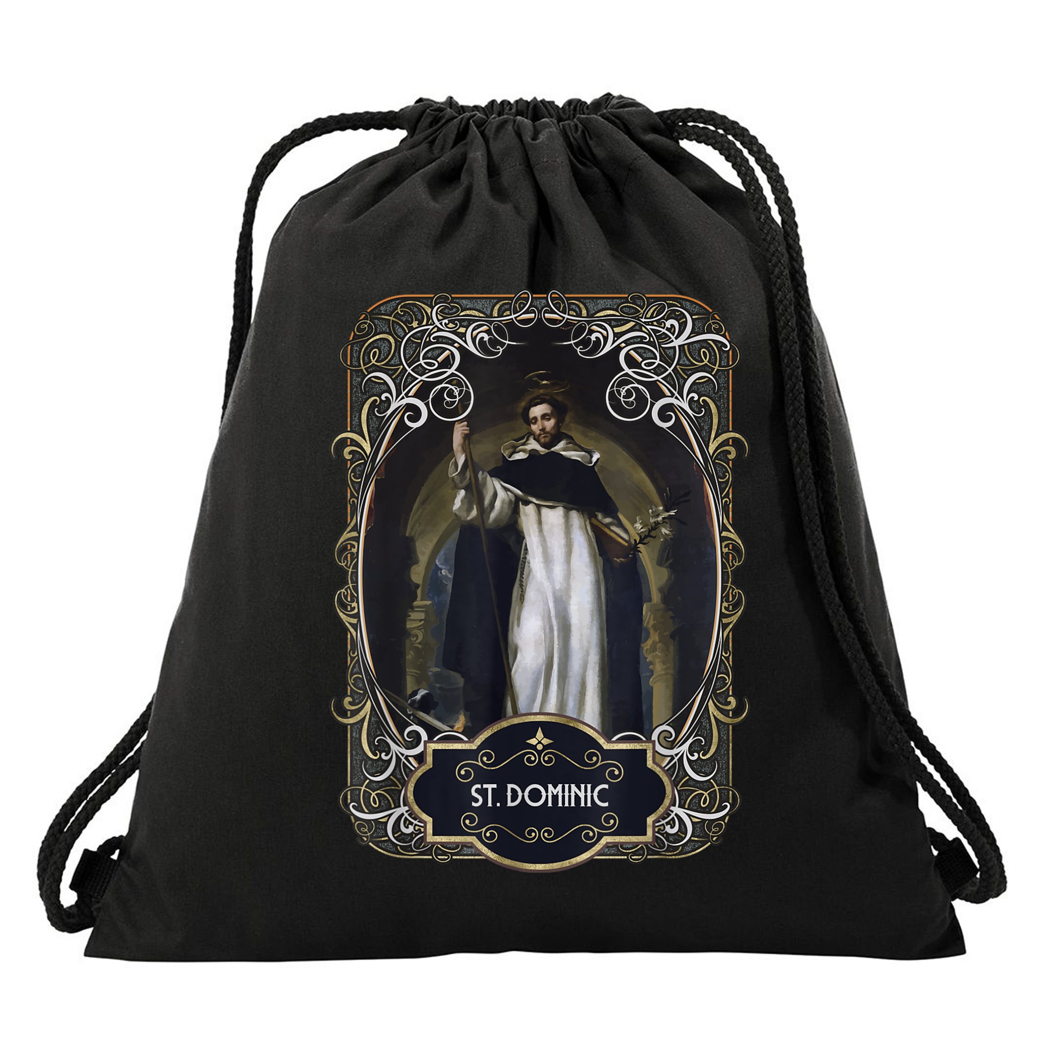 St. Dominic De Guzman Catholic Saint Drawstring Bag
