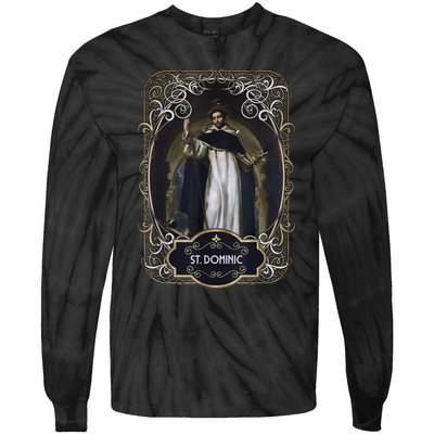 St. Dominic De Guzman Catholic Saint Tie-Dye Long Sleeve Shirt