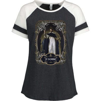 St. Dominic De Guzman Catholic Saint Enza Ladies Jersey Colorblock Tee