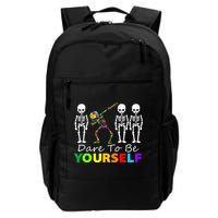 Skeleton Dabbing Dare To Be Yourself Funny Autism Backpack