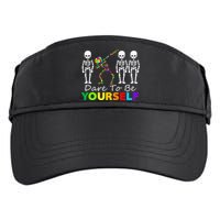 Skeleton Dabbing Dare To Be Yourself Funny Autism Adult Drive Performance Visor