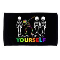 Skeleton Dabbing Dare To Be Yourself Funny Autism Microfiber Hand Towel