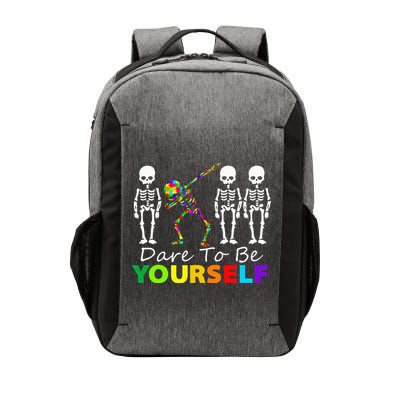 Skeleton Dabbing Dare To Be Yourself Funny Autism Vector Backpack