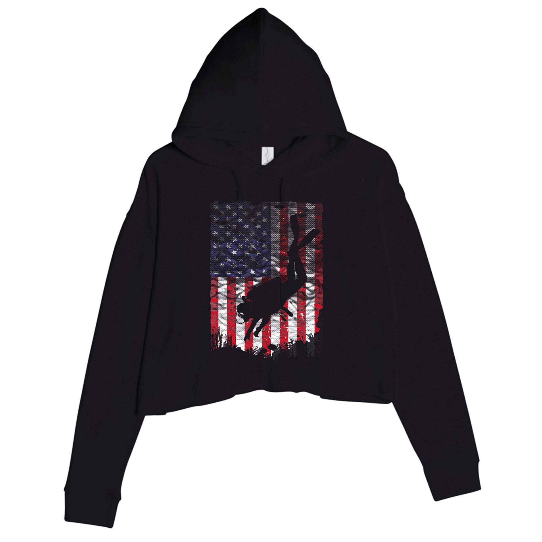 Scuba Diving Design Scuba Dive Coach Deep Sea Diver Crop Fleece Hoodie