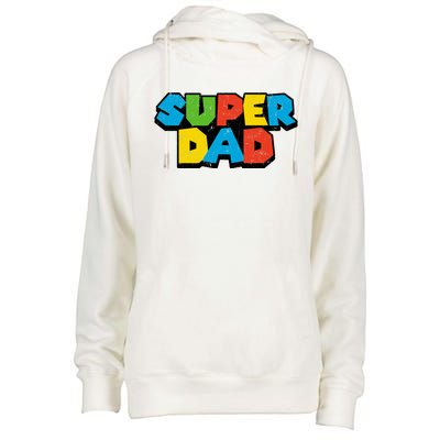 Super Daddio Dad Video Gamer Womens Funnel Neck Pullover Hood