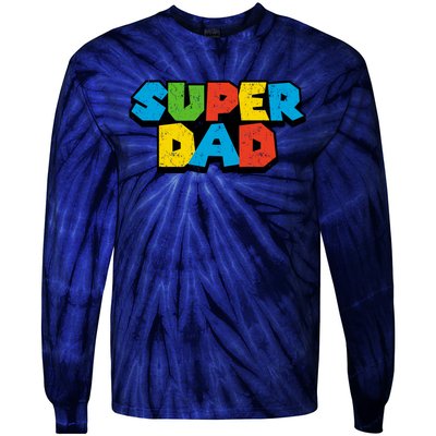 Super Daddio Dad Video Gamer Tie-Dye Long Sleeve Shirt