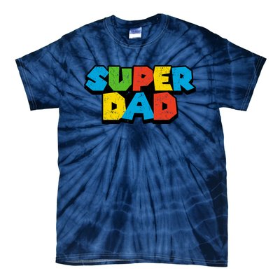 Super Daddio Dad Video Gamer Tie-Dye T-Shirt