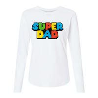 Super Daddio Dad Video Gamer Womens Cotton Relaxed Long Sleeve T-Shirt