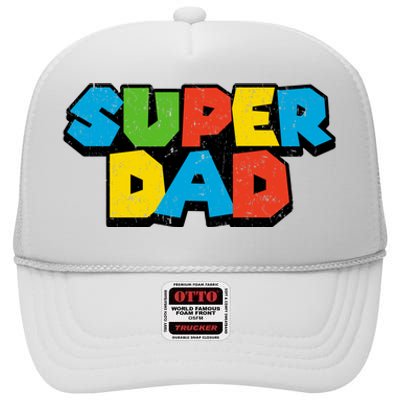 Super Daddio Dad Video Gamer High Crown Mesh Back Trucker Hat