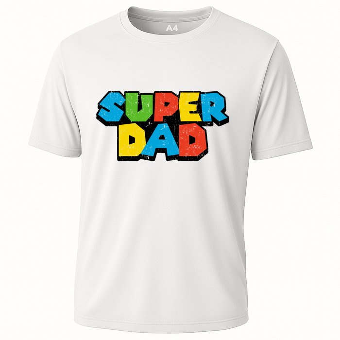 Super Daddio Dad Video Gamer Cooling Performance Crew T-Shirt