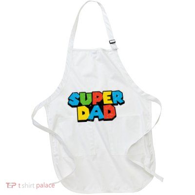 Super Daddio Dad Video Gamer Full-Length Apron With Pockets