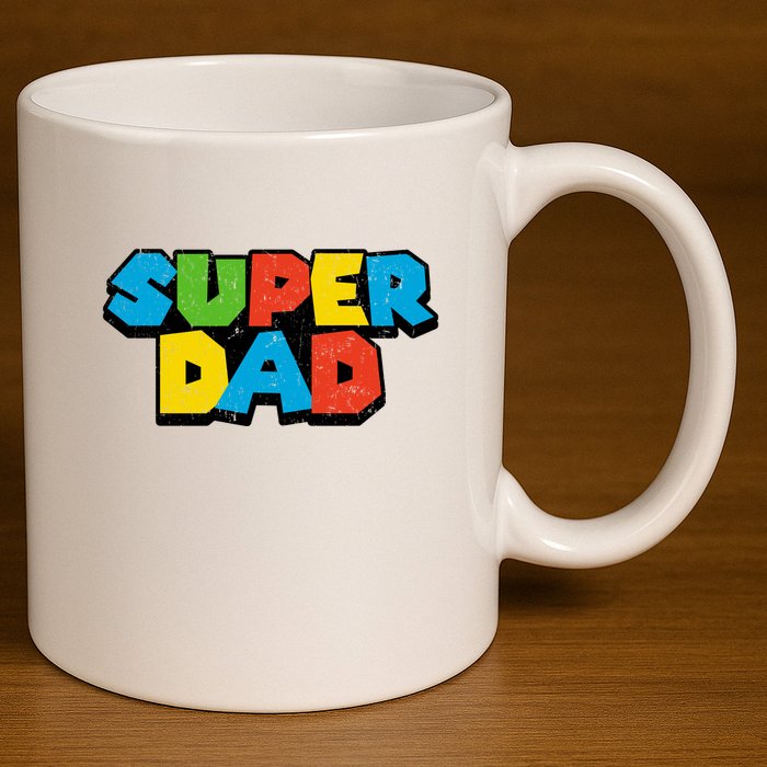 Super Daddio Dad Video Gamer 11oz C Handle Ceramic Mug