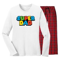 Super Daddio Dad Video Gamer Women's Long Sleeve Flannel Pajama Set 