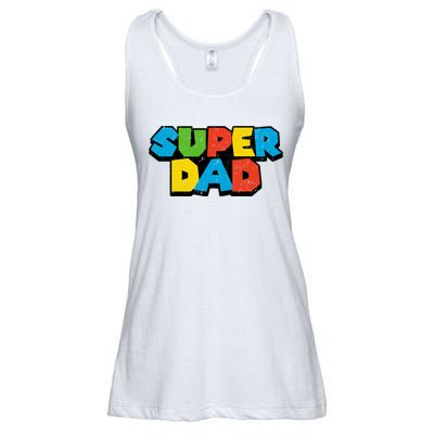 Super Daddio Dad Video Gamer Ladies Essential Flowy Tank