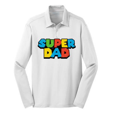 Super Daddio Dad Video Gamer Silk Touch Performance Long Sleeve Polo