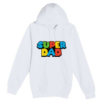 Super Daddio Dad Video Gamer Premium Pullover Hoodie