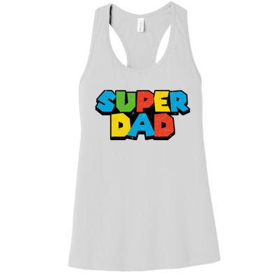 Super Daddio Dad Video Gamer Women's Racerback Tank