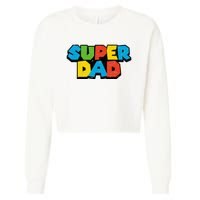 Super Daddio Dad Video Gamer Cropped Pullover Crew