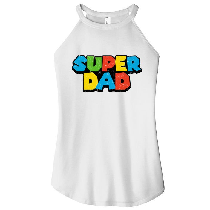 Super Daddio Dad Video Gamer Women's Perfect Tri Rocker Tank