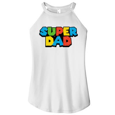 Super Daddio Dad Video Gamer Women's Perfect Tri Rocker Tank