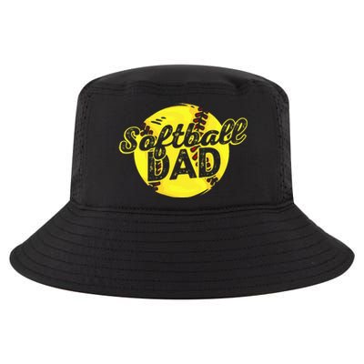 Softball Dad Daddy Father Father's Day Cool Comfort Performance Bucket Hat