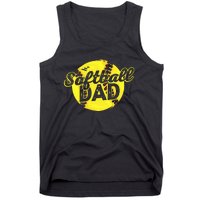 Softball Dad Daddy Father Father's Day Tank Top