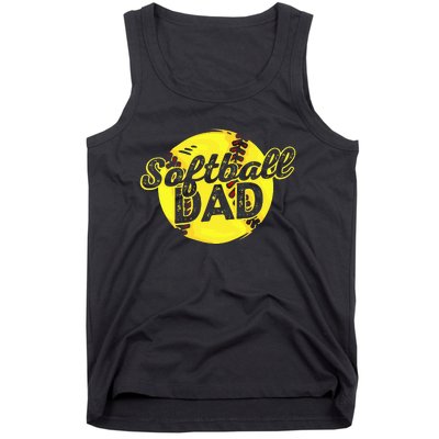 Softball Dad Daddy Father Father's Day Tank Top