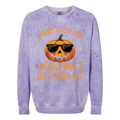 Sigmas Don’T Do Costumes Funny Halloween Spooky Pumpkin Colorblast Crewneck Sweatshirt