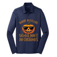 Sigmas Don’T Do Costumes Funny Halloween Spooky Pumpkin Silk Touch Performance Long Sleeve Polo