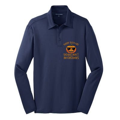 Sigmas Don’T Do Costumes Funny Halloween Spooky Pumpkin Silk Touch Performance Long Sleeve Polo