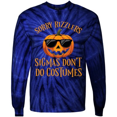 Sigmas Don’T Do Costumes Funny Halloween Spooky Pumpkin Tie-Dye Long Sleeve Shirt