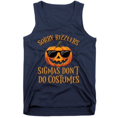 Sigmas Don’T Do Costumes Funny Halloween Spooky Pumpkin Tank Top