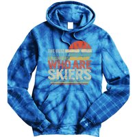 Ski Dad Daughters Skiers Fathers Day Ski Dad Snowboarding Cool Gift Tie Dye Hoodie