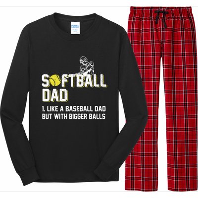 Softball Dad Definition Like A Baseball Dad Cute Gift Long Sleeve Pajama Set