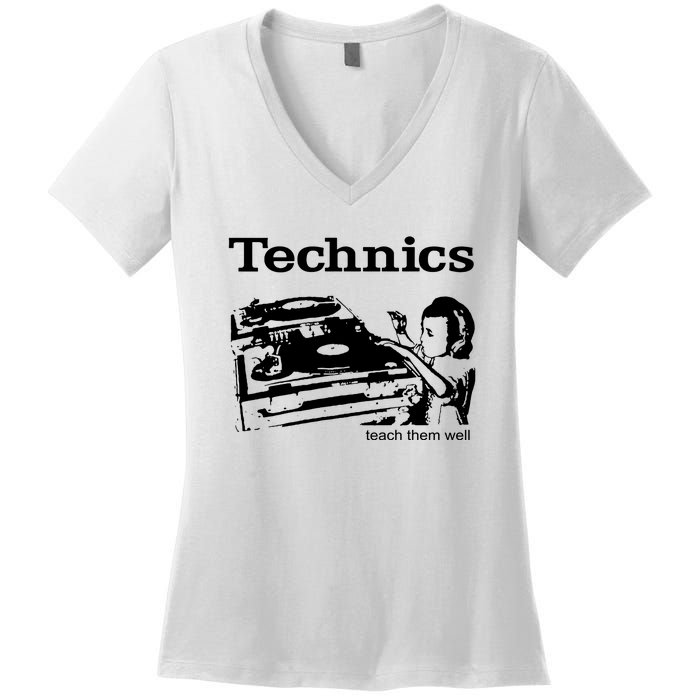 SL1210 DJ Decks Women's V-Neck T-Shirt