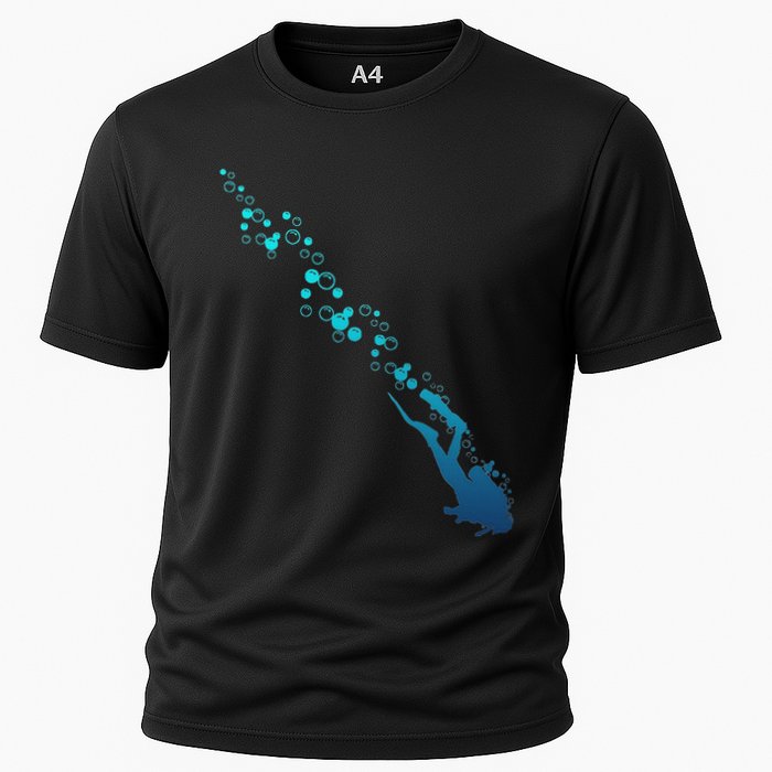 Scuba Diving Diver Cooling Performance Crew T-Shirt