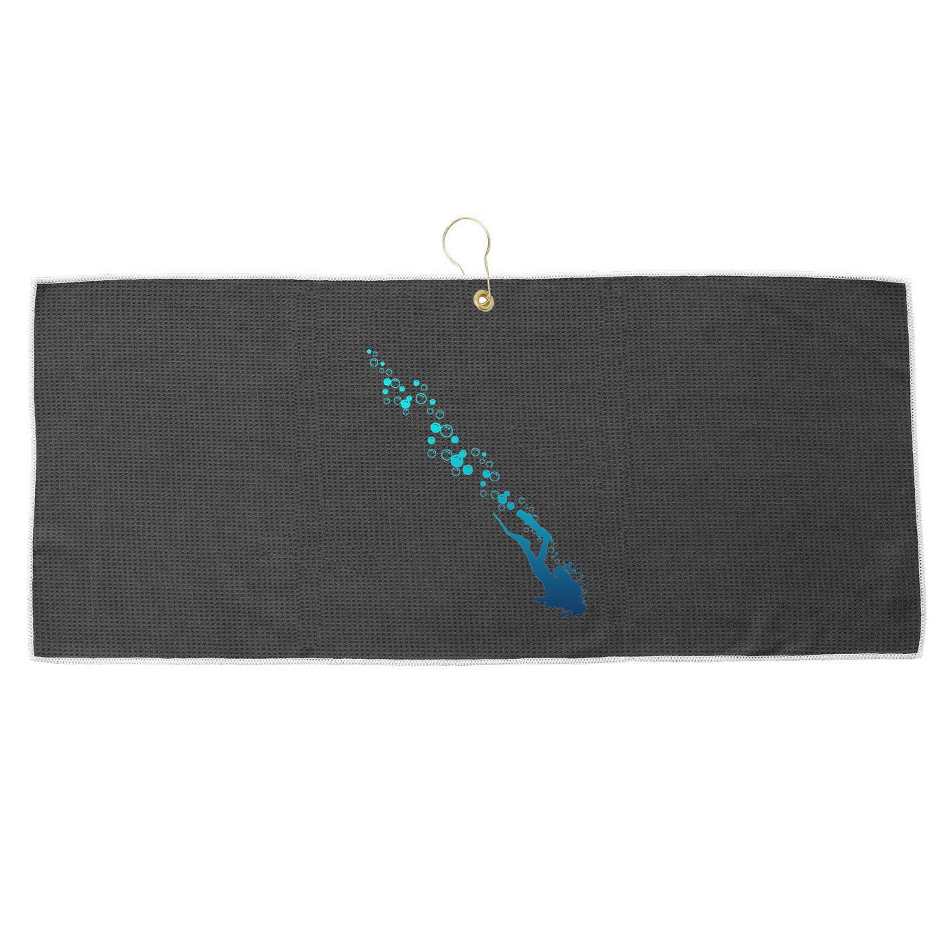 Scuba Diving Diver Large Microfiber Waffle Golf Towel