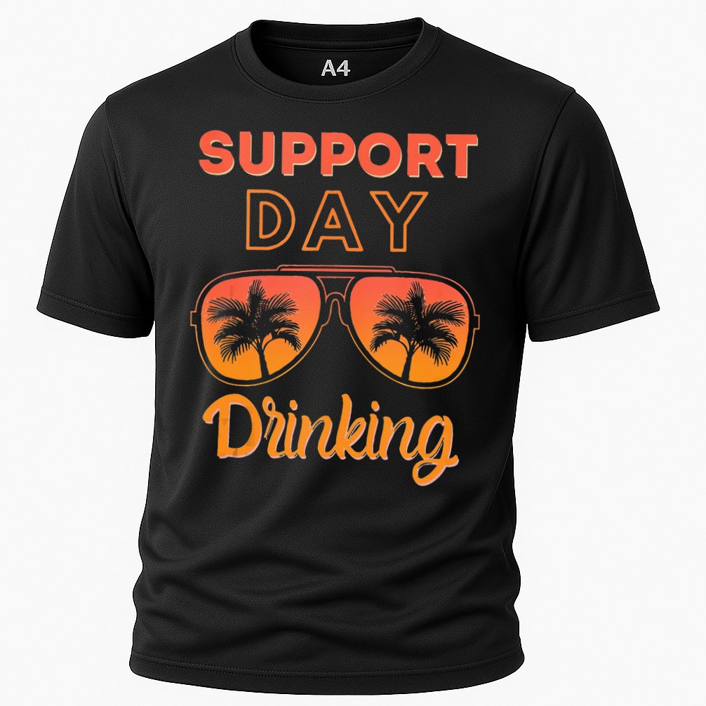 Support Day Drinking Funny Summer Beach Vacation Tank Top Performance Shirt