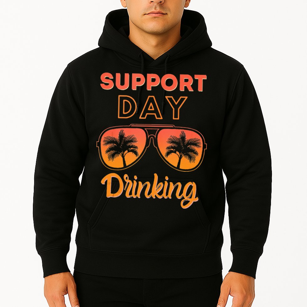 Support Day Drinking Funny Summer Beach Vacation Tank Top Hoodie