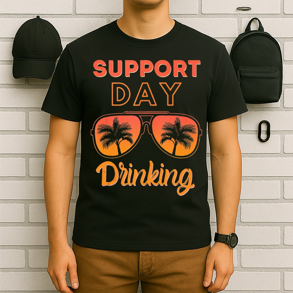 Support Day Drinking Funny Summer Beach Vacation Tank Top T-Shirt