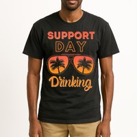 Support Day Drinking Funny Summer Beach Vacation Tank Top Tall T-Shirt