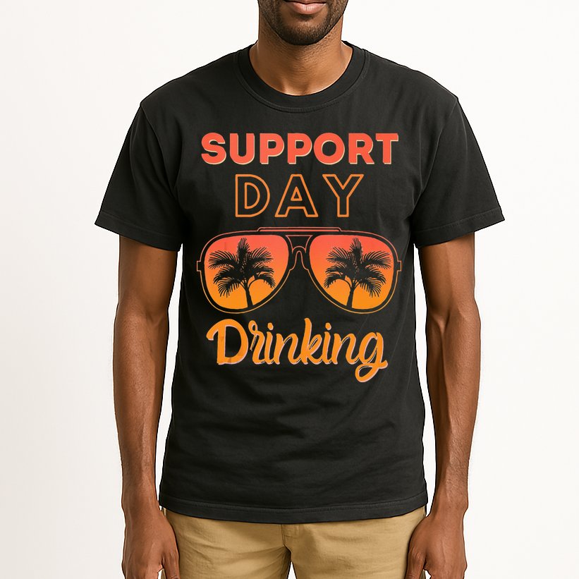 Support Day Drinking Funny Summer Beach Vacation Tank Top Tall T-Shirt