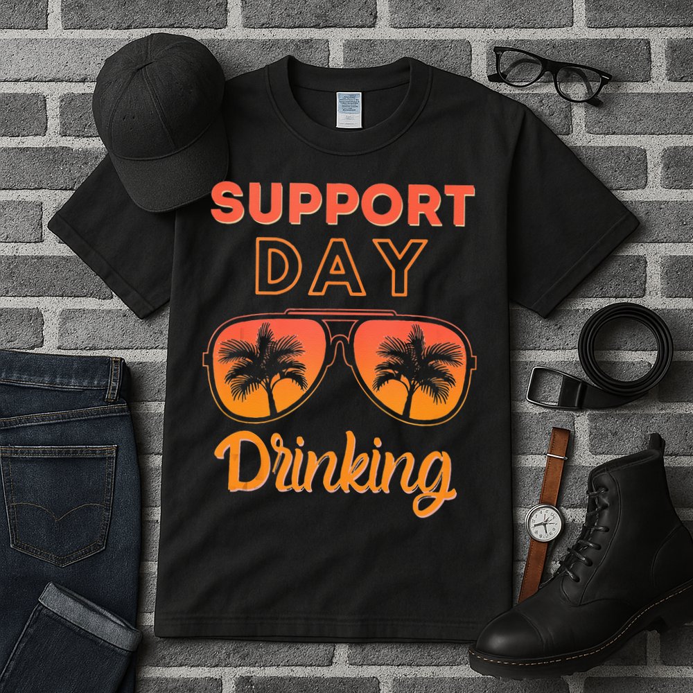 Support Day Drinking Funny Summer Beach Vacation Tank Top Tall T-Shirt