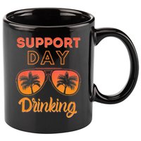 Support Day Drinking Funny Summer Beach Vacation Tank Top 11oz C Handle Ceramic Mug