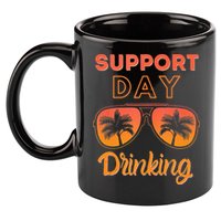 Support Day Drinking Funny Summer Beach Vacation Tank Top 11oz C Handle Ceramic Mug