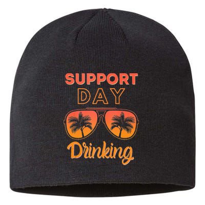 Support Day Drinking Funny Summer Beach Vacation Tank Top Sustainable Beanie