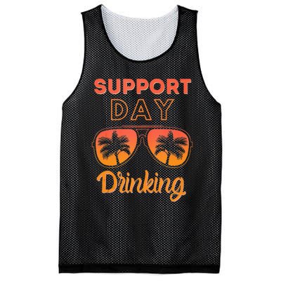 Support Day Drinking Funny Summer Beach Vacation Tank Top Mesh Reversible Basketball Jersey Tank