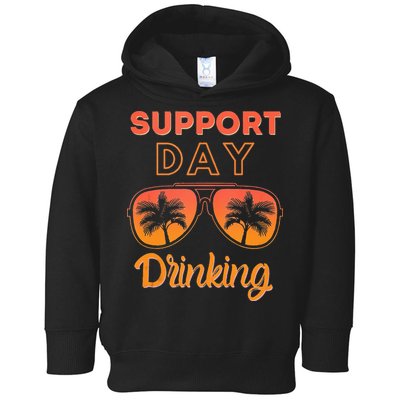 Support Day Drinking Funny Summer Beach Vacation Tank Top Toddler Hoodie