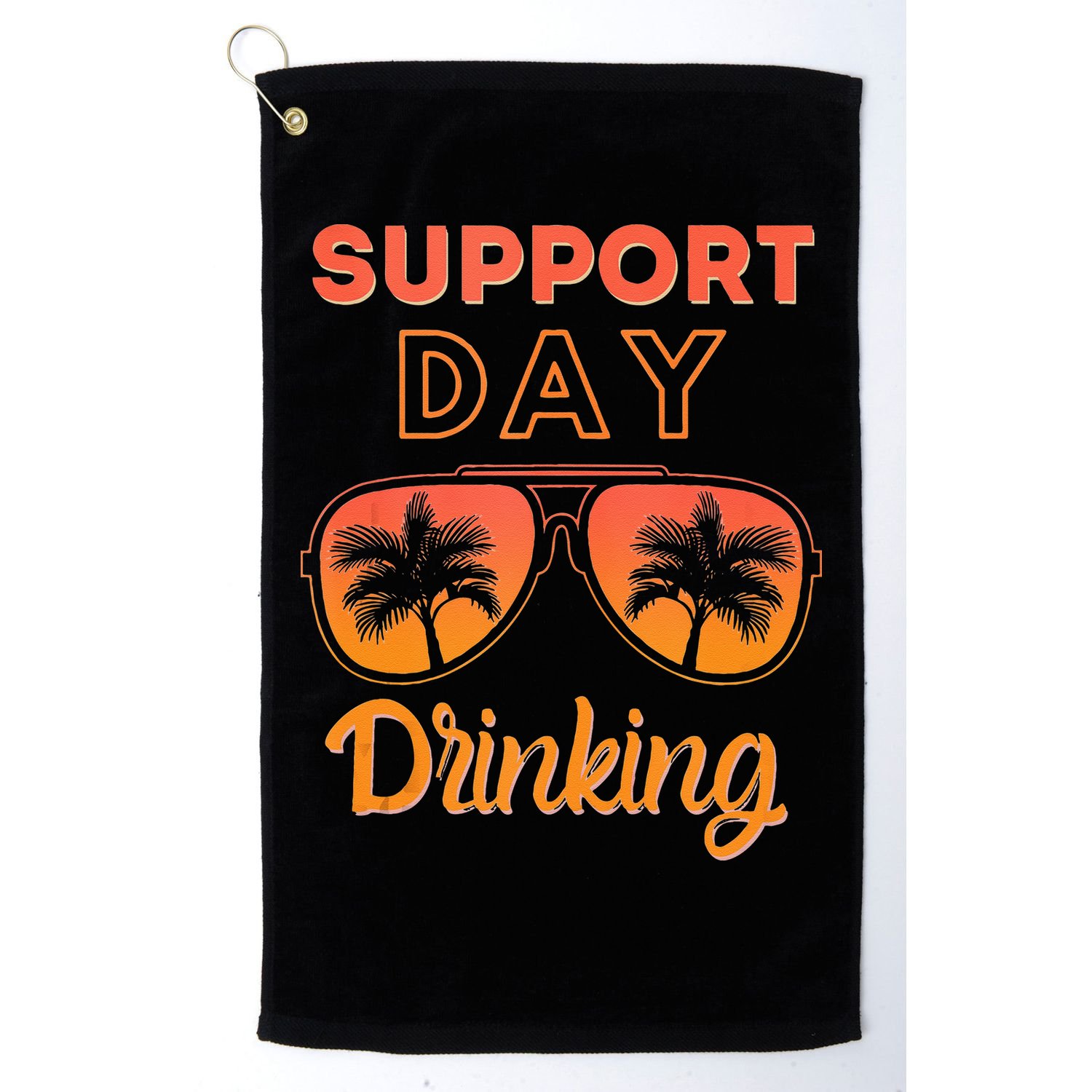 Support Day Drinking Funny Summer Beach Vacation Tank Top Golf Towel